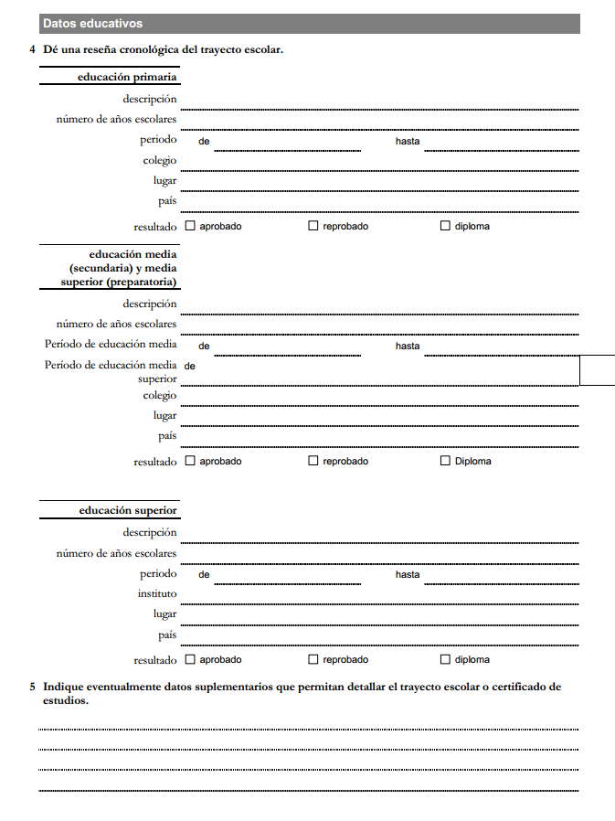 Modelo de solicitud de certificado de estudios nivel secundario